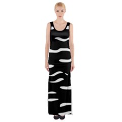 Black and white Maxi Thigh Split Dress