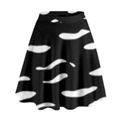 Black and white High Waist Skirt