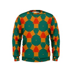 Honeycombs And Triangles Pattern                                                                                        Kid s Sweatshirt