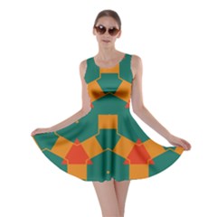 Honeycombs And Triangles Pattern                                                                                       Skater Dress by LalyLauraFLM