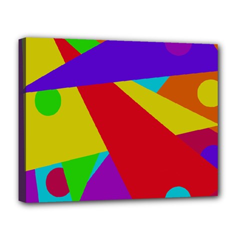 Colorful Abstract Design Canvas 14  X 11  by Valentinaart