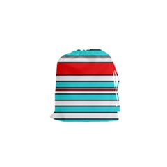 Blue, Red, And White Lines Drawstring Pouches (xs)  by Valentinaart