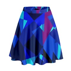 Blue Broken Glass High Waist Skirt by Valentinaart