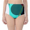 Geometric abstract design High-Waist Bikini Bottoms View1