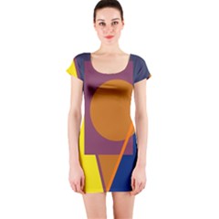 Geometric Abstract Desing Short Sleeve Bodycon Dress by Valentinaart