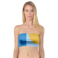 Blue And Yellow Abstract Design Bandeau Top by Valentinaart