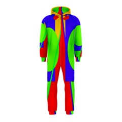 Colorful Geometric Design Hooded Jumpsuit (kids) by Valentinaart