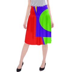 Colorful Geometric Design Midi Beach Skirt