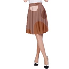 Brown Abstract Design A-line Skirt by Valentinaart