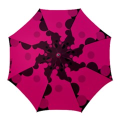 Pink Dots Golf Umbrellas by Valentinaart