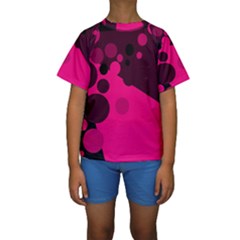 Pink Dots Kid s Short Sleeve Swimwear by Valentinaart