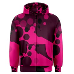 Pink Dots Men s Zipper Hoodie by Valentinaart