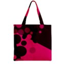 Pink dots Zipper Grocery Tote Bag View1
