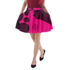 Pink Dots A-line Pocket Skirt by Valentinaart