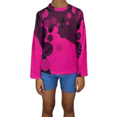 Pink Dots Kid s Long Sleeve Swimwear by Valentinaart