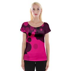 Pink Dots Women s Cap Sleeve Top by Valentinaart