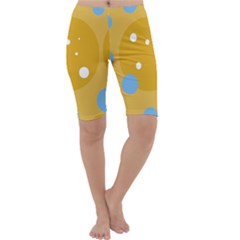 Blue And Yellow Moon Cropped Leggings 