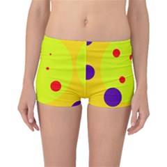 Yellow And Purple Dots Boyleg Bikini Bottoms by Valentinaart