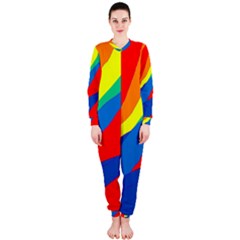 Colorful Abstract Design Onepiece Jumpsuit (ladies)  by Valentinaart