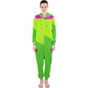 Colorful abstract design Hooded Jumpsuit (Ladies)  View1