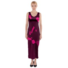 Abstract Design Fitted Maxi Dress by Valentinaart