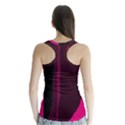 Pink and black lines Racer Back Sports Top View2