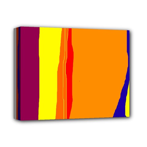 Hot Colorful Lines Deluxe Canvas 14  X 11  by Valentinaart