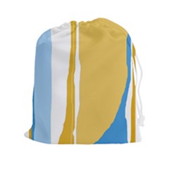 Blue And Yellow Lines Drawstring Pouches (xxl)