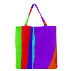 Colorful Decorative Lines Grocery Tote Bag