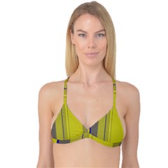 Green Elegant Lines Reversible Tri Bikini Top by Valentinaart