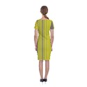 Green elegant lines Classic Short Sleeve Midi Dress View2