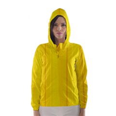 Yellow Lines Hooded Wind Breaker (women) by Valentinaart