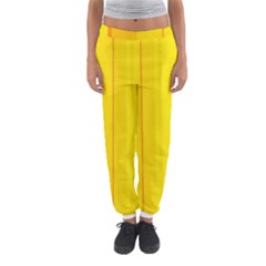 Yellow Lines Women s Jogger Sweatpants by Valentinaart