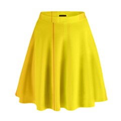 Yellow Lines High Waist Skirt by Valentinaart