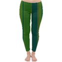 Green elegant lines Winter Leggings  View1