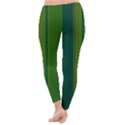 Green elegant lines Winter Leggings  View4