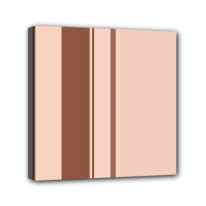 Elegant brown lines Mini Canvas 6  x 6 