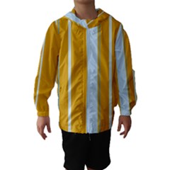 Yellow Elegant Lines Hooded Wind Breaker (kids) by Valentinaart