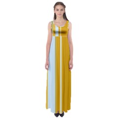 Yellow Elegant Lines Empire Waist Maxi Dress by Valentinaart