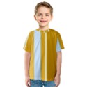 Yellow elegant lines Kid s Sport Mesh Tee View1