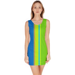 Colorful Lines Sleeveless Bodycon Dress by Valentinaart