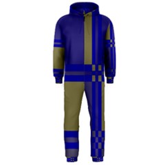 Blue Design Hooded Jumpsuit (men)  by Valentinaart