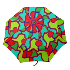 Colorful Abstract Design Folding Umbrellas