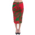 Red and green abstract design Midi Pencil Skirt View1