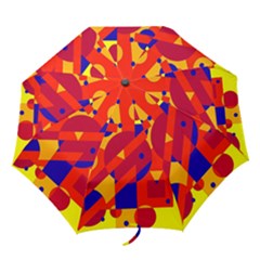 Colorful Abstraction Folding Umbrellas by Valentinaart