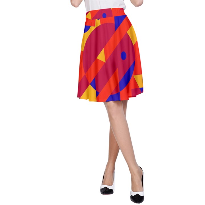 Colorful abstraction A-Line Skirt