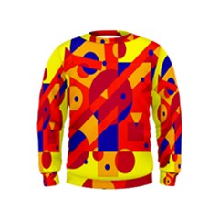 Colorful Abstraction Kids  Sweatshirt by Valentinaart