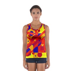 Colorful Abstraction Women s Sport Tank Top  by Valentinaart