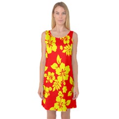 Hawaiian Sunshine Sleeveless Satin Nightdress