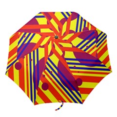 Hot Circles And Lines Folding Umbrellas by Valentinaart